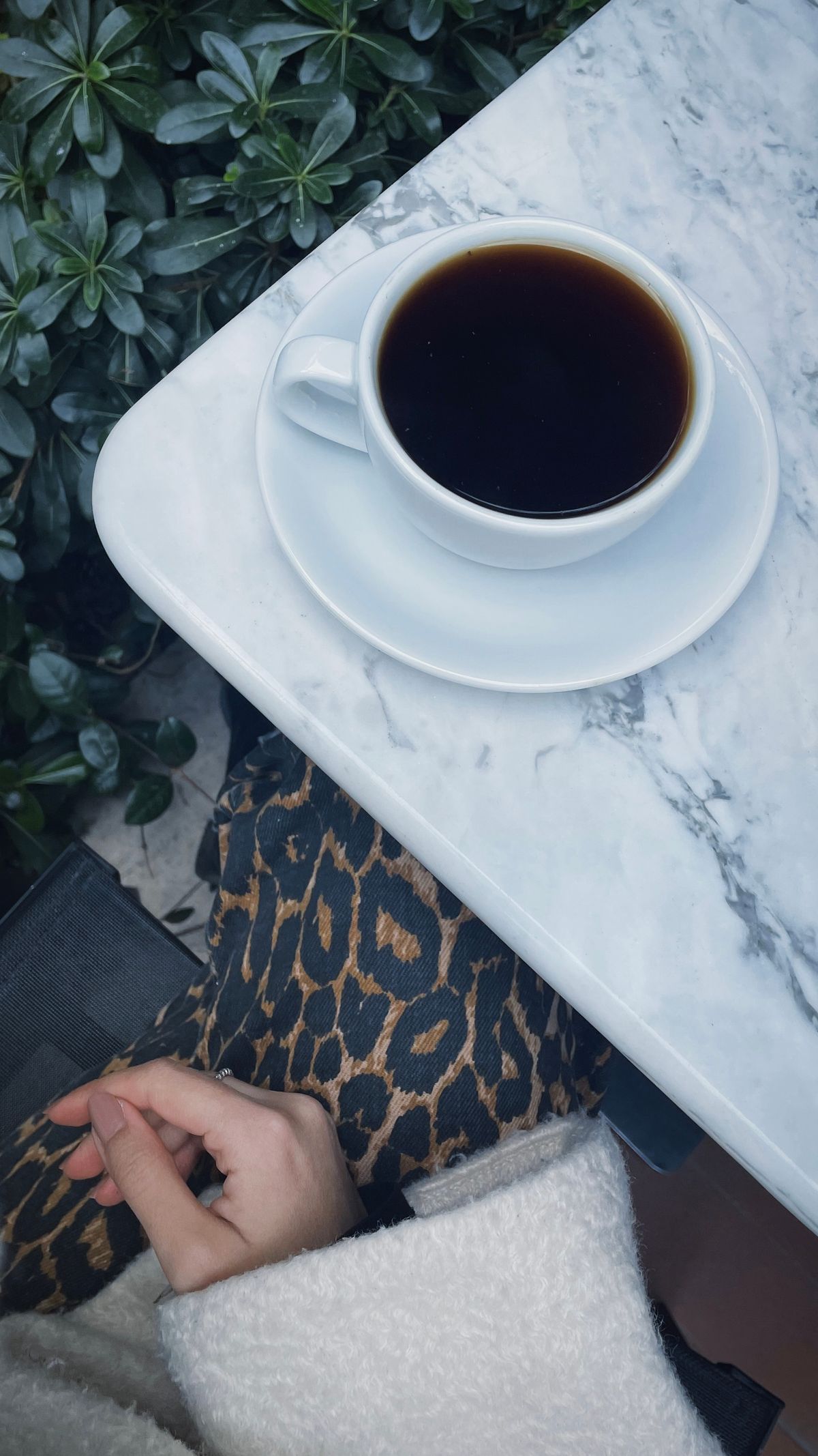 大理石のコーヒー